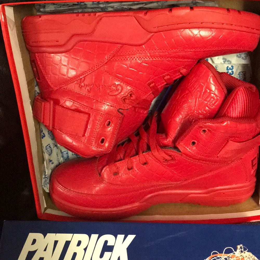 Patrick Ewing 33 HI crocodile red size 11.5